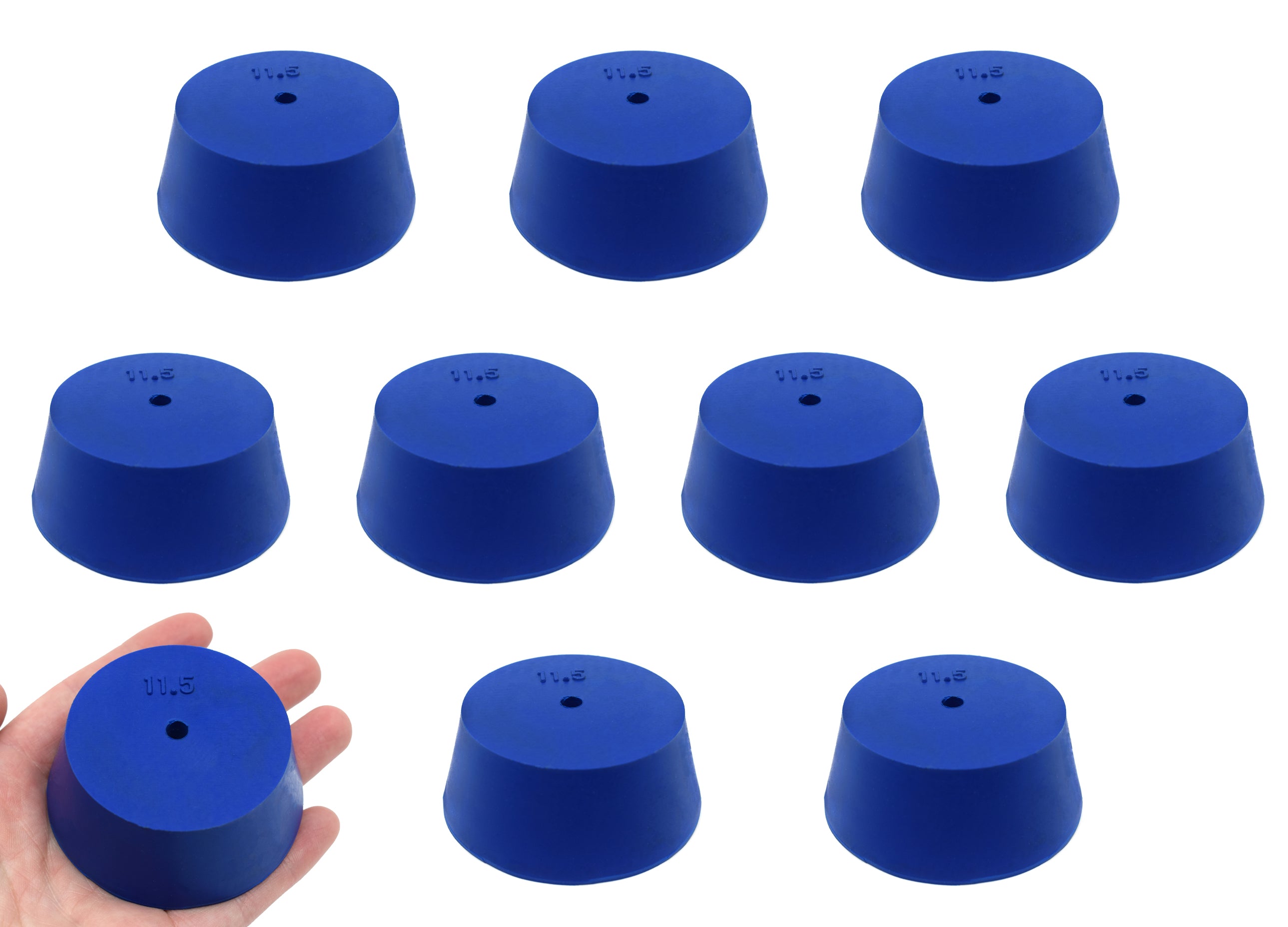 Neoprene Stopper with 1 Hole, 10-Pack