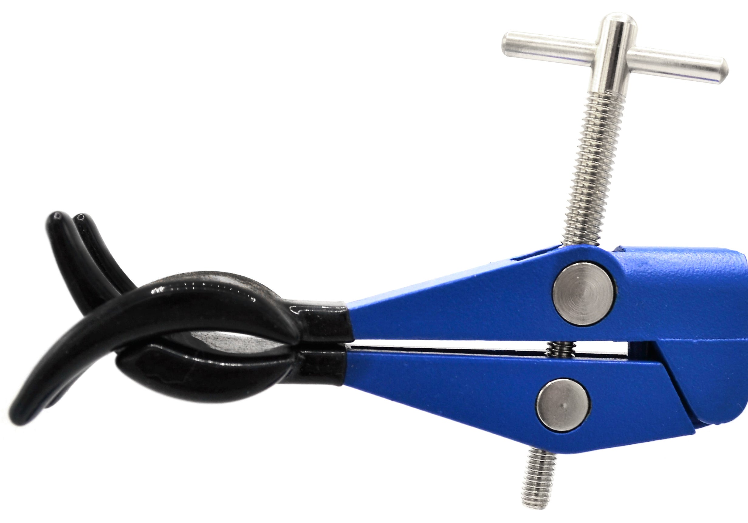 4-Prong Vinyl-Coated Clamp with Swivel Boss Head, 4.1" Max