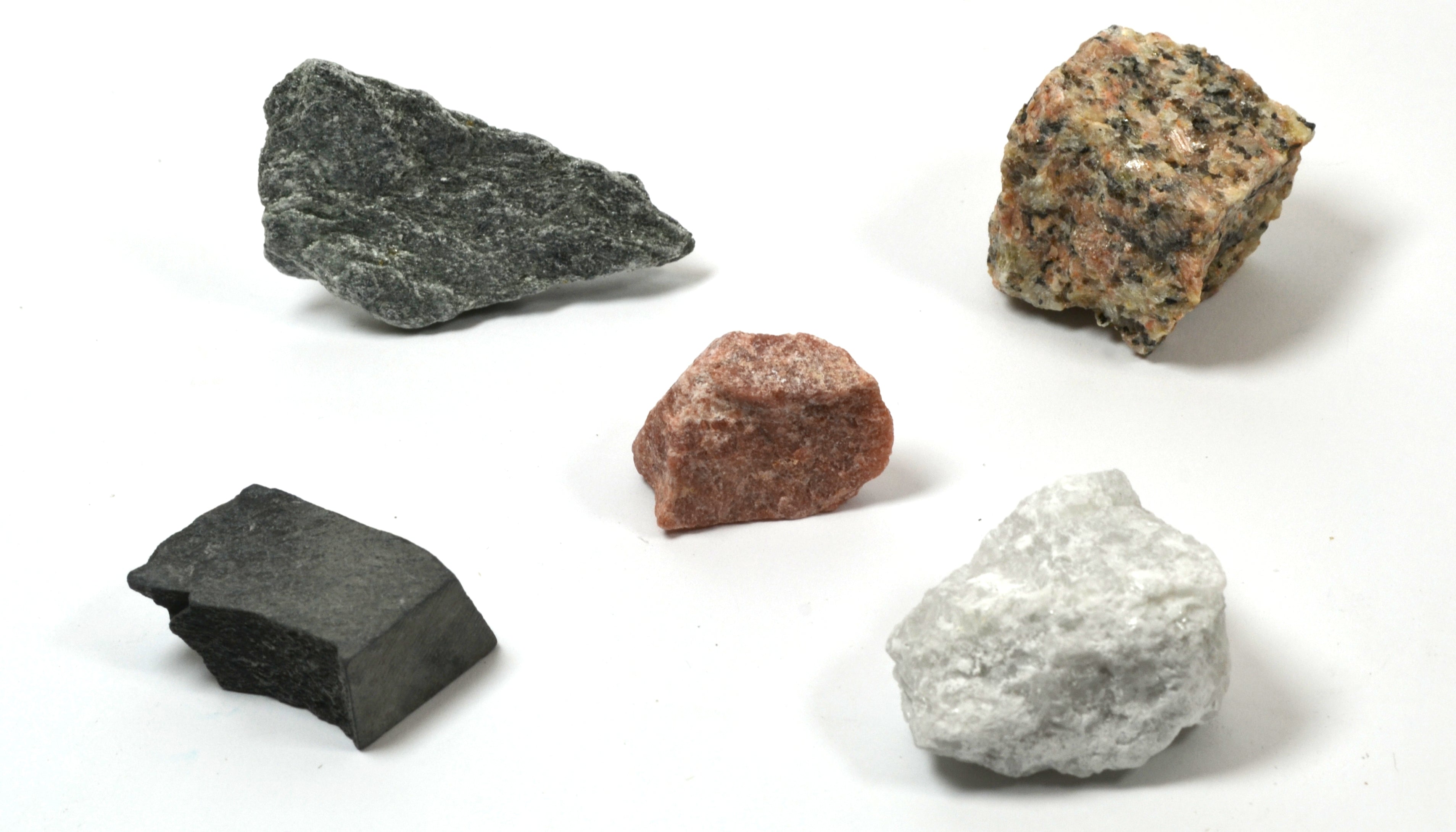 5-Piece Countertop Rocks Specimen Set of Commonly Used Tabletop Stones