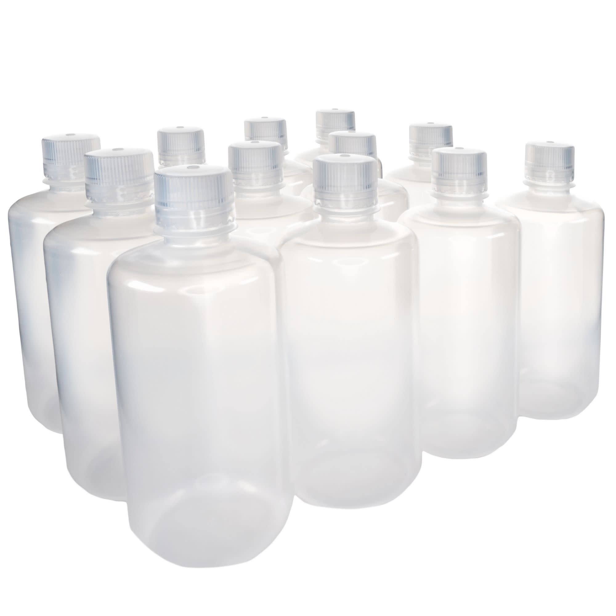 Narrow Mouth Polypropylene Reagent Bottle, Autoclavable Leak-Proof, 12-Pack