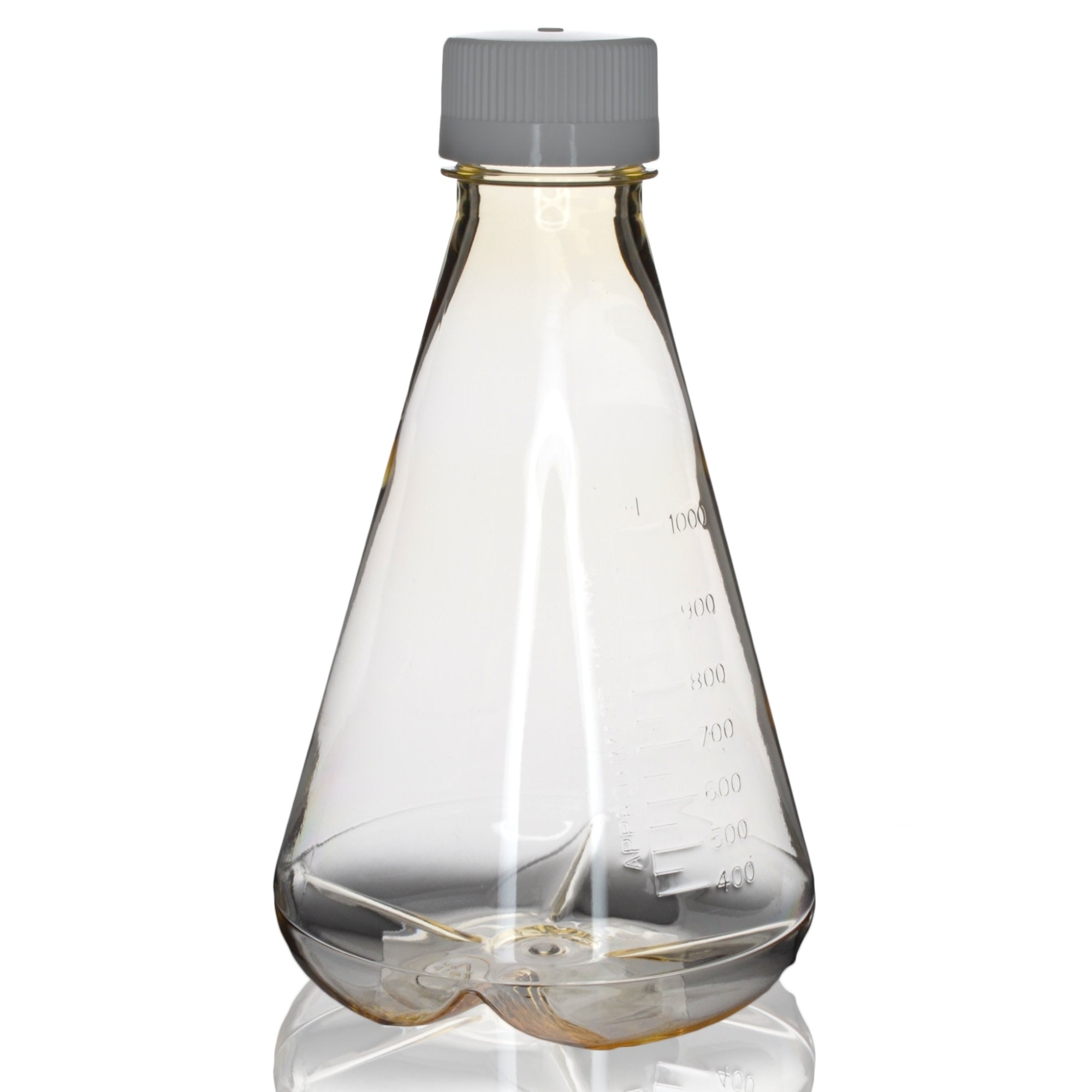 Sterile Polycarbonate Erlenmeyer Flask with Baffled Bottom, 1L