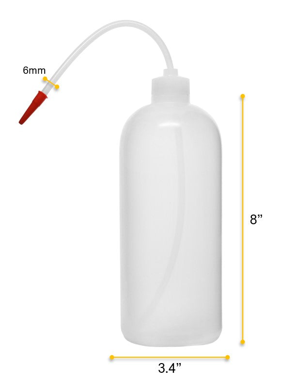LDPE Wash Bottle with Flexible Delivery Tube, 1000mL