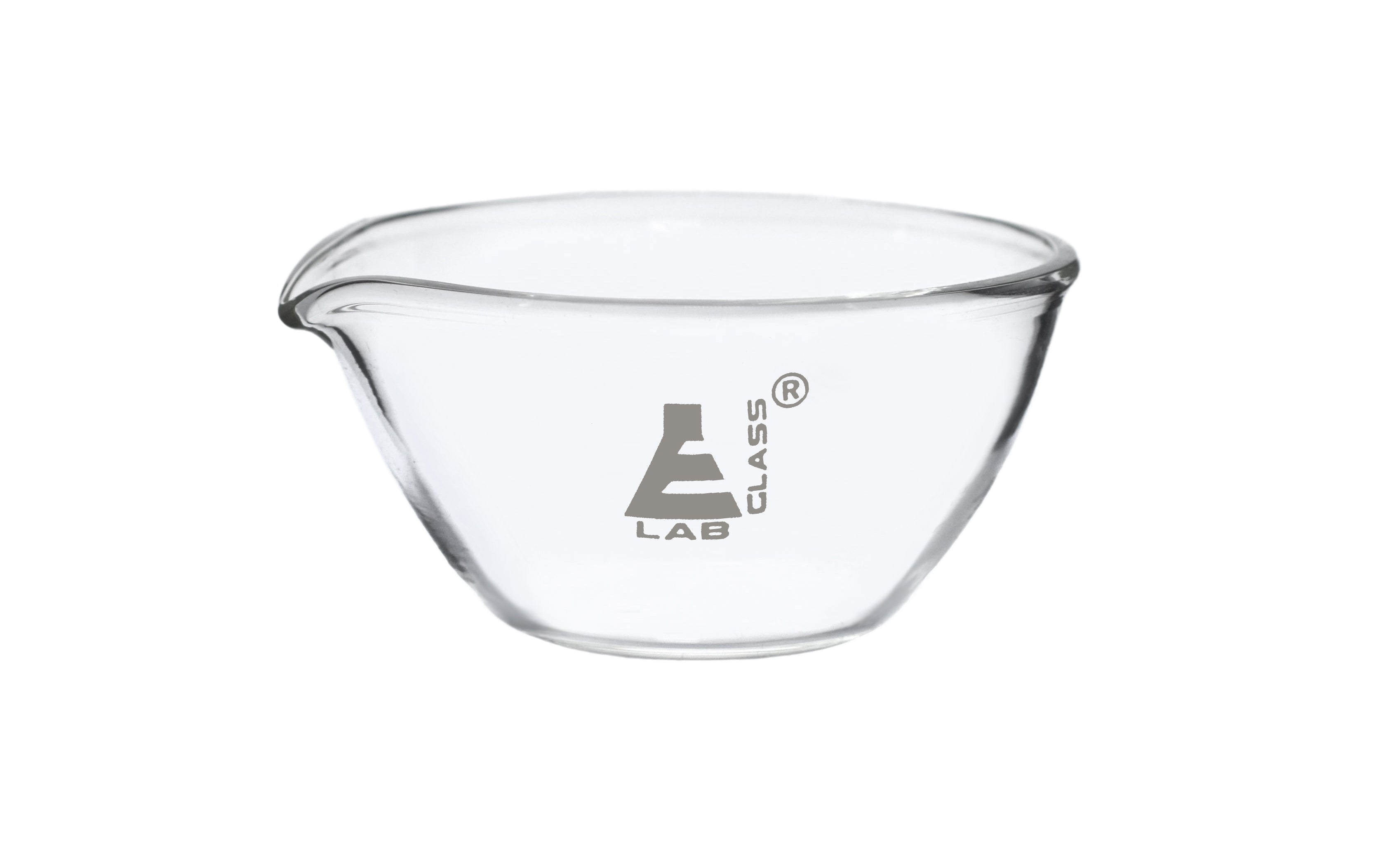 Flat Bottom Borosilicate Glass Evaporating Dish with Spout