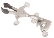 2-Prong Double-Adjustable Stainless Steel Clamp with Vinyl Grip and Swivel Boss, 21mm Rod