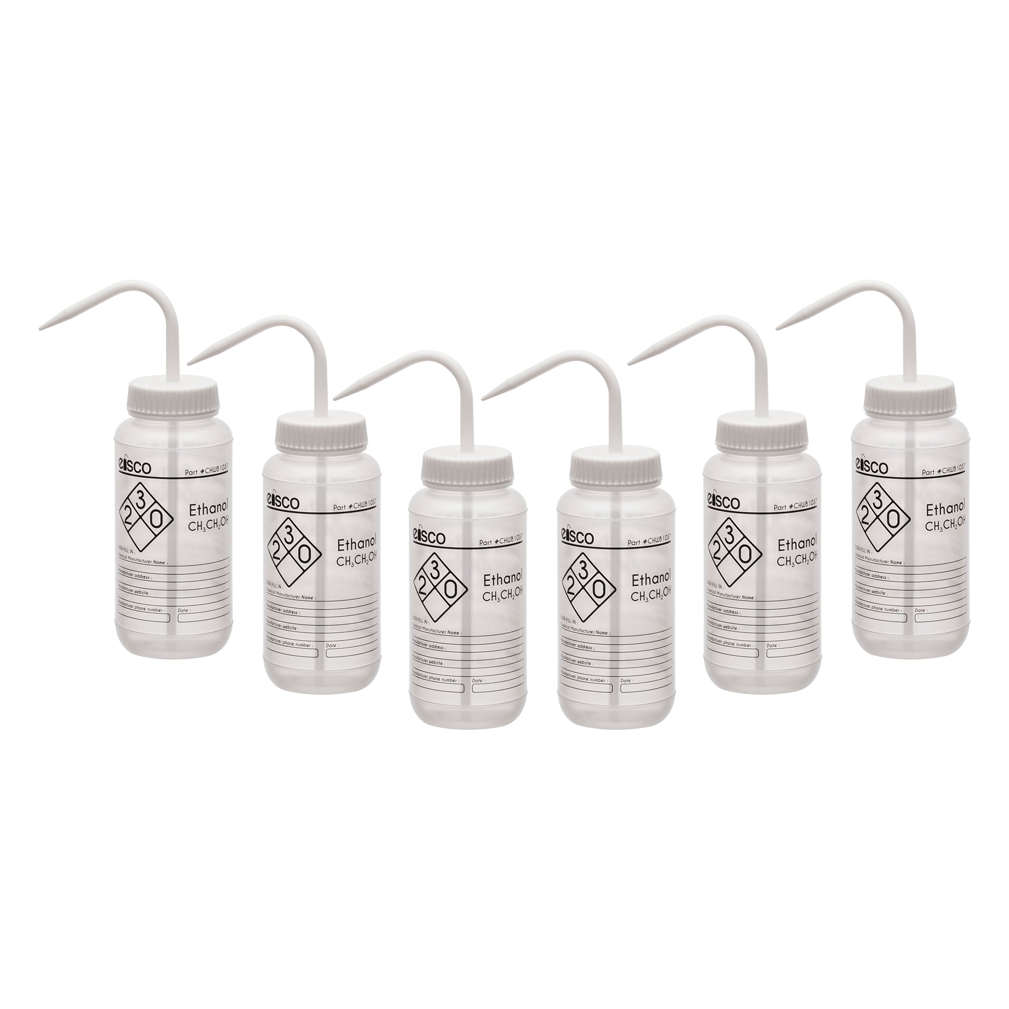 Ethanol Wash Bottle, LDPE, 1-Color Label, 500mL