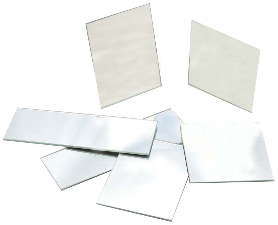 4 x 3" Rectangular Plane Glass Mirror, 10-Pack