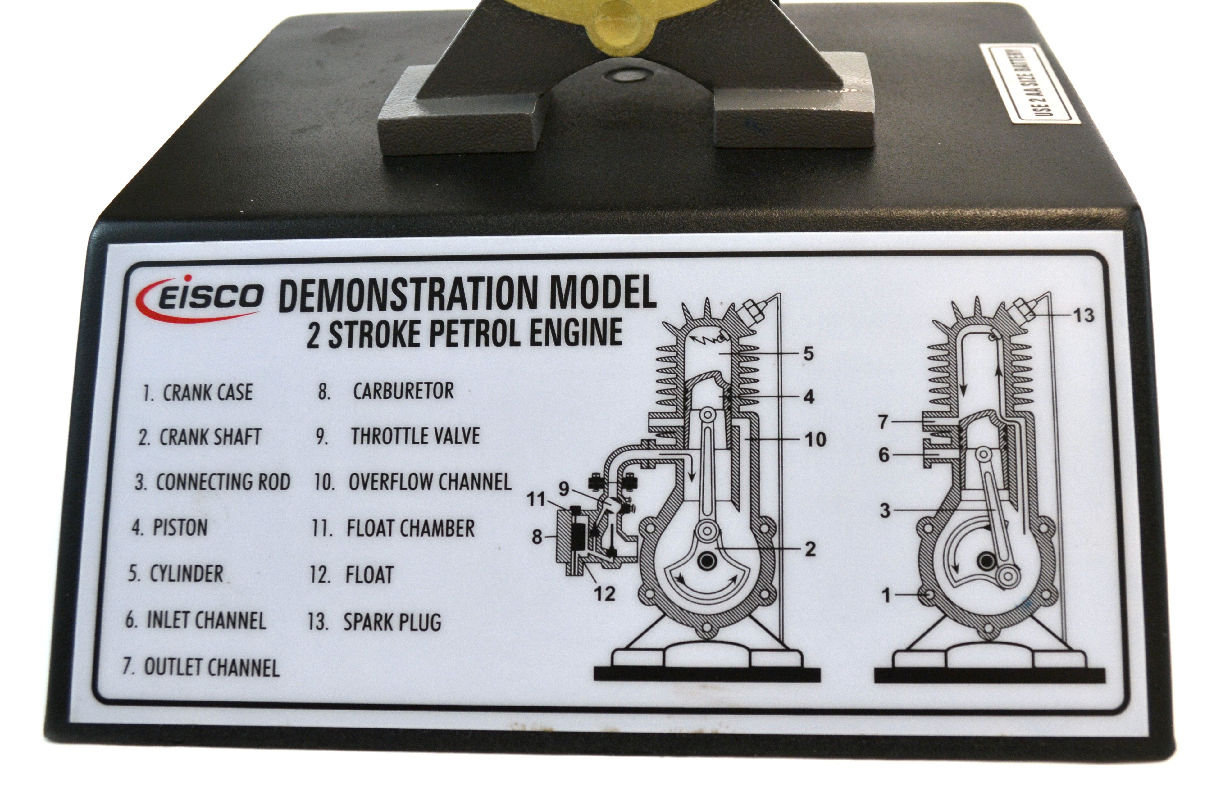 2-Stroke Gasoline Hand-Crank Engine Model, 14"