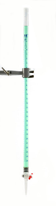 Class B Acrylic Burette with PTFE Stopcock, 25mL