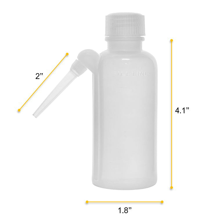 Translucent Polyethylene Wash Bottle with Down-Spout Screw Cap, 125mL