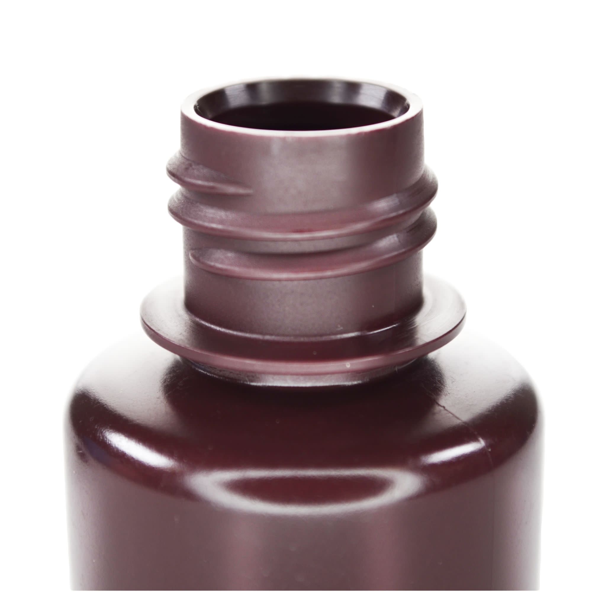 1000-Bulk Pack Amber Narrow Mouth HDPE Reagent Bottles for Light-Sensitive Substances, 30mL, -100 to 120°C