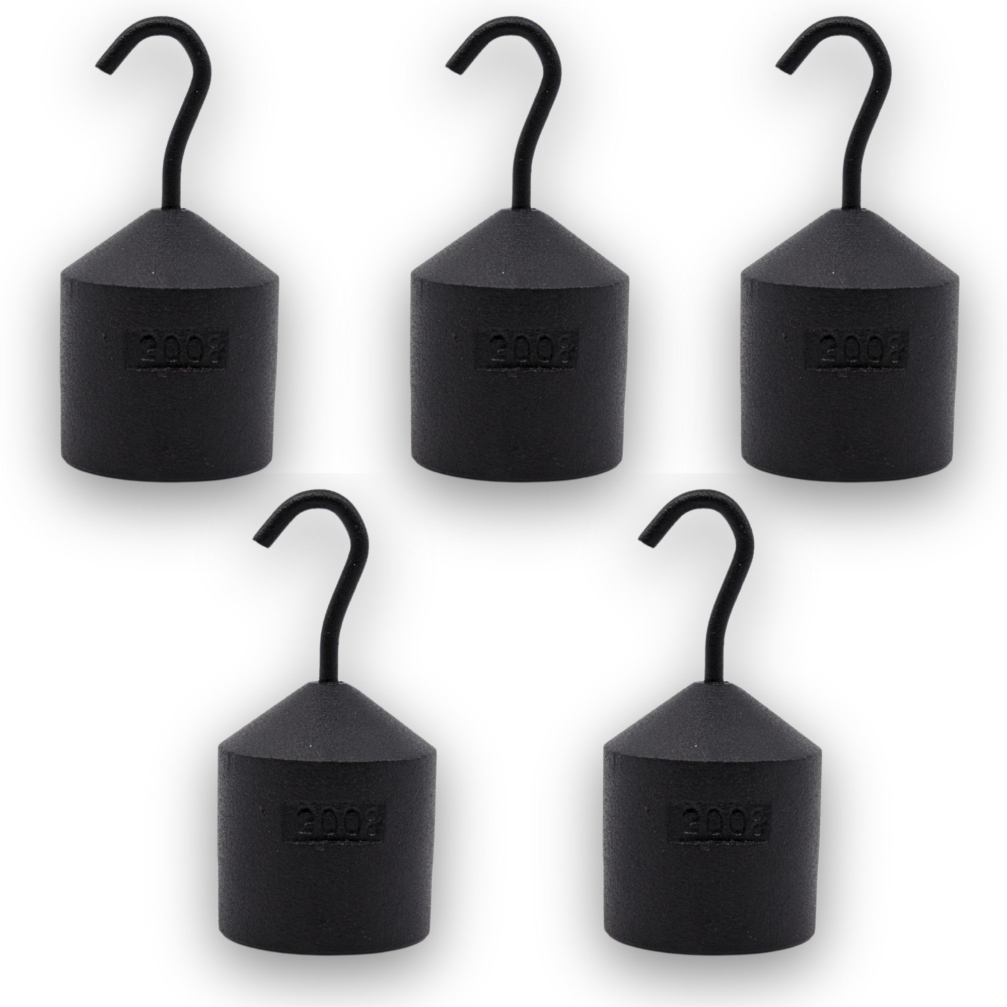 Iron Cylindrical Hooked Weight, 5-Pack