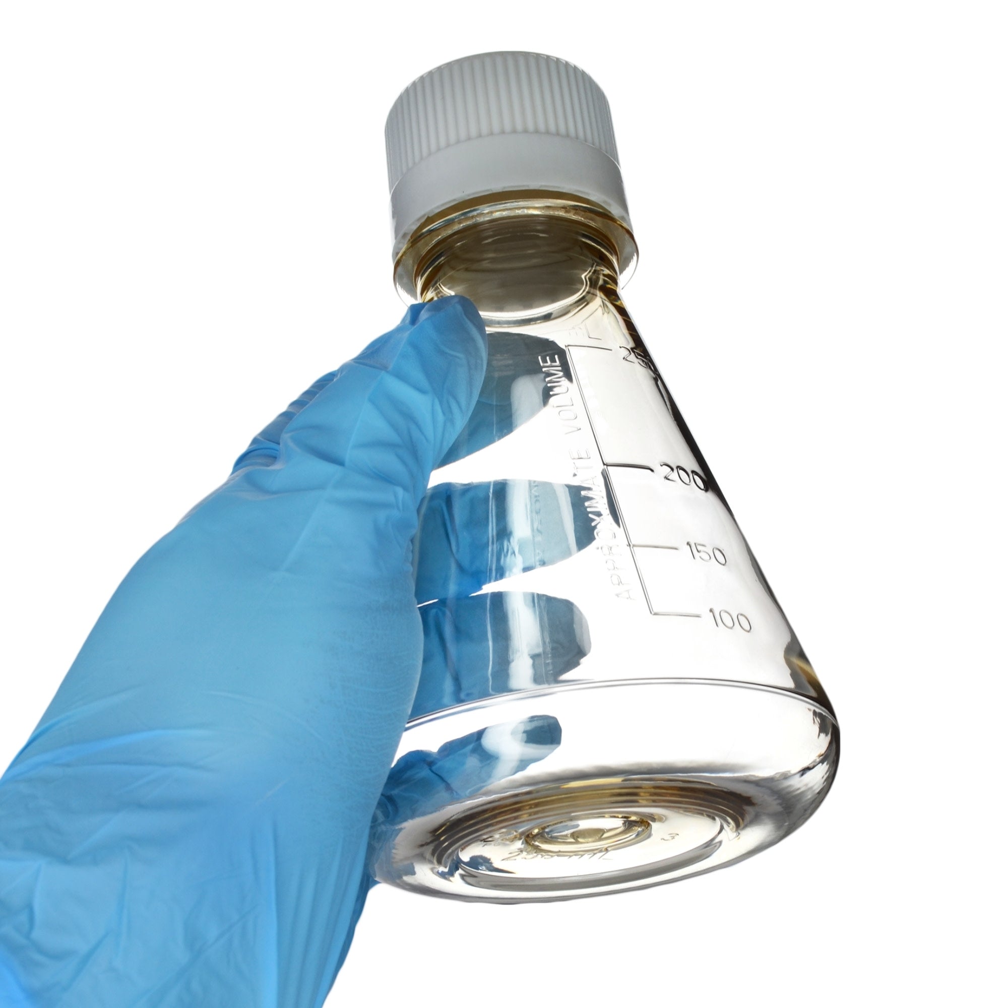 Sterile Non-Vented Flat-Bottom Polycarbonate Erlenmeyer Flask, USP Class VI, 250mL