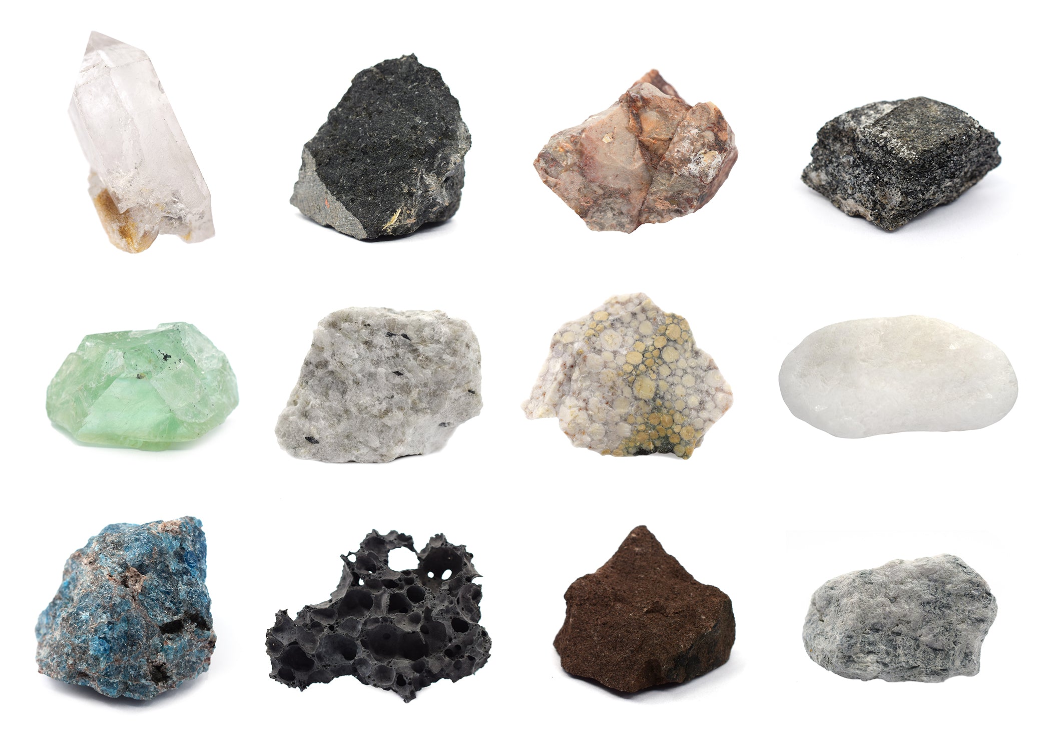 Rock and Mineral Specimen Kit, 12-Piece