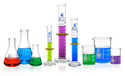 Laboratory Glassware Starter Set, 9-Piece Borosilicate Glass