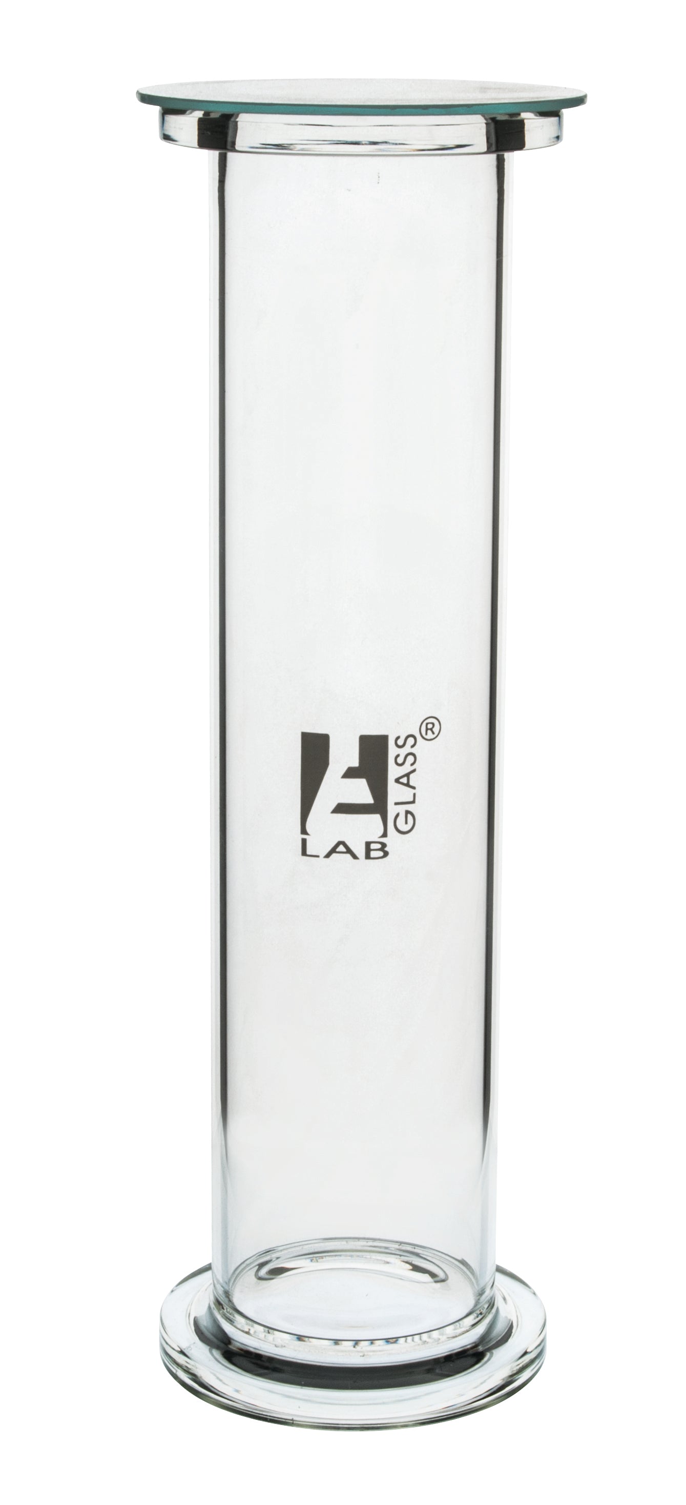 Heavy Foot Cylindrical Gas Jar with Ground Flange, 20 x 5cm, Borosilicate Glass