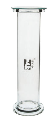 Heavy Foot Cylindrical Gas Jar with Ground Flange, 20 x 5cm, Borosilicate Glass