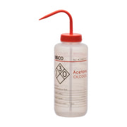 Acetone Wash Bottle, LDPE, 2-Color Label, 1000mL