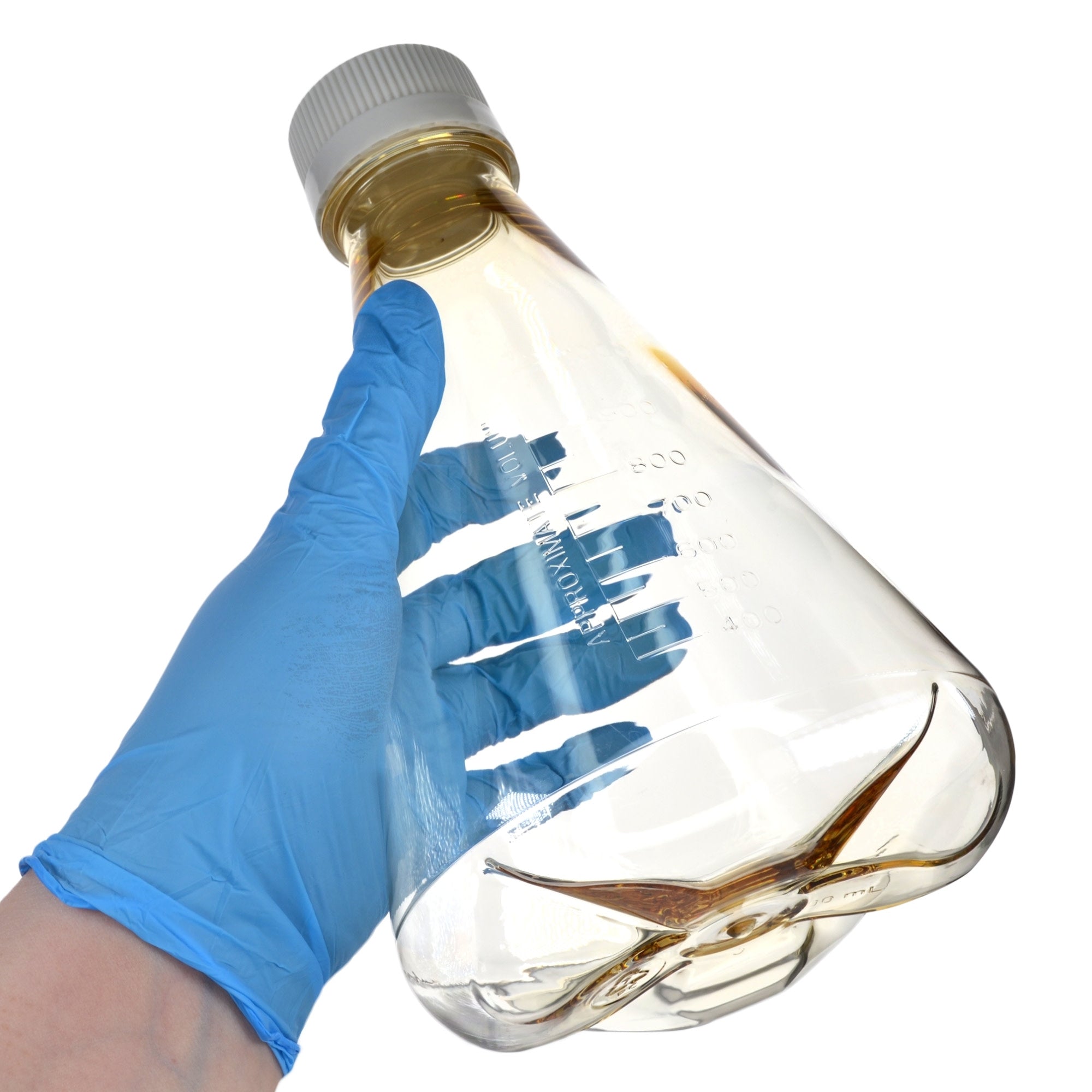 Sterile Vented Baffled-Bottom Polycarbonate Erlenmeyer Flask, USP Class VI, 1L