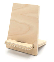 Unfinished Birch Veneer Plywood Smartphone Desk Stand, 7 inch