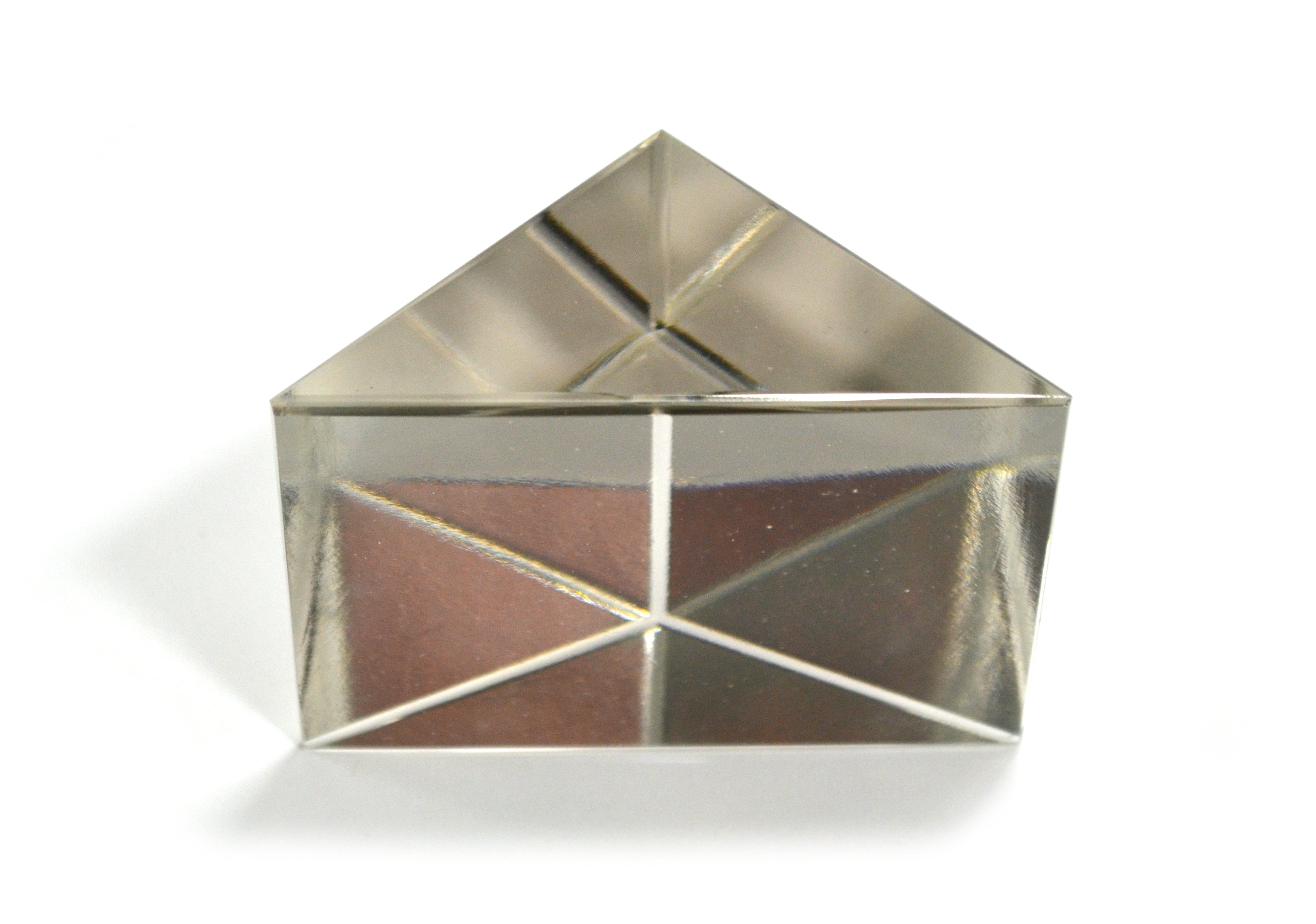 Right Angled Glass Prism, 2 x 2 x 2.75"