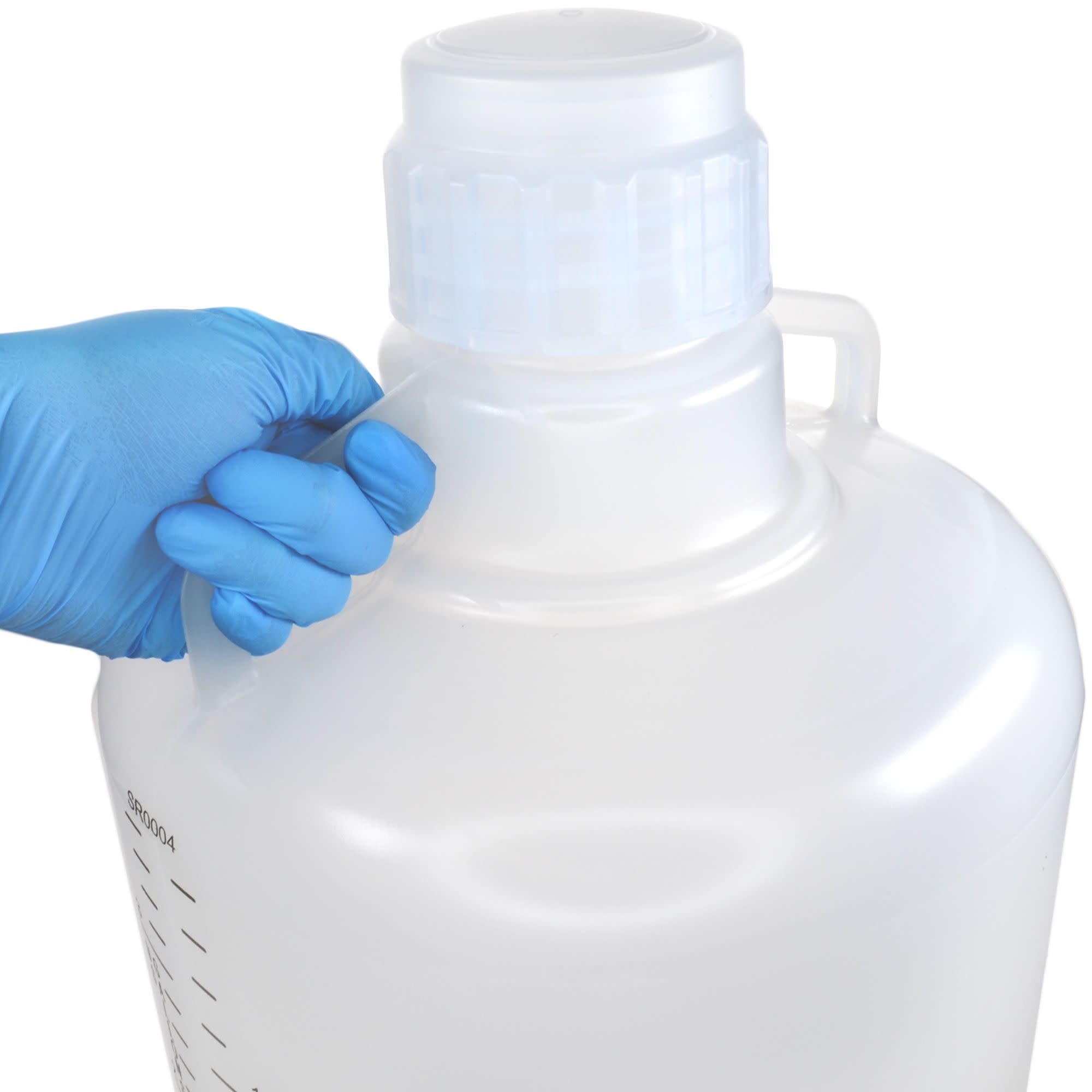Autoclavable Polypropylene Carboy with Silicone-Lined Cap, 15L, 0-135°C
