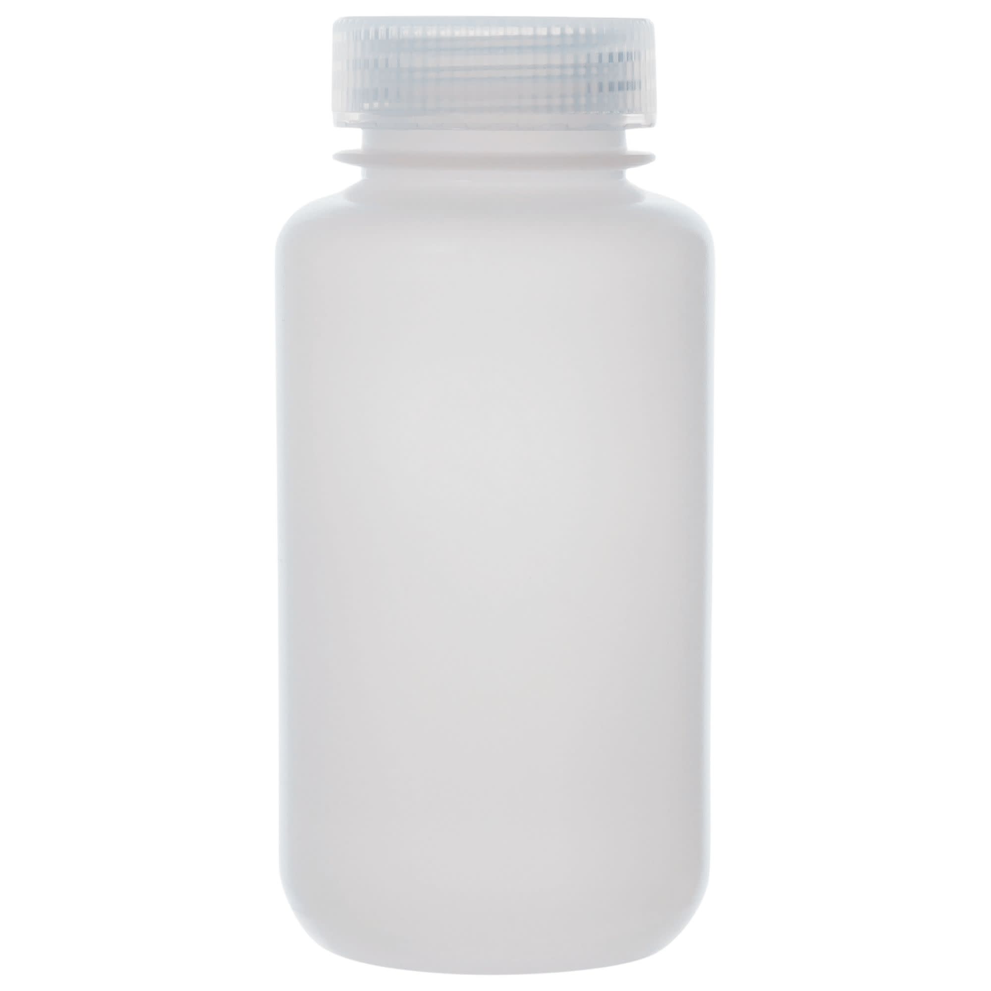 250-Bulk Pack Wide Mouth HDPE Reagent Bottles with PP Caps, 250mL, -100 to 120°C