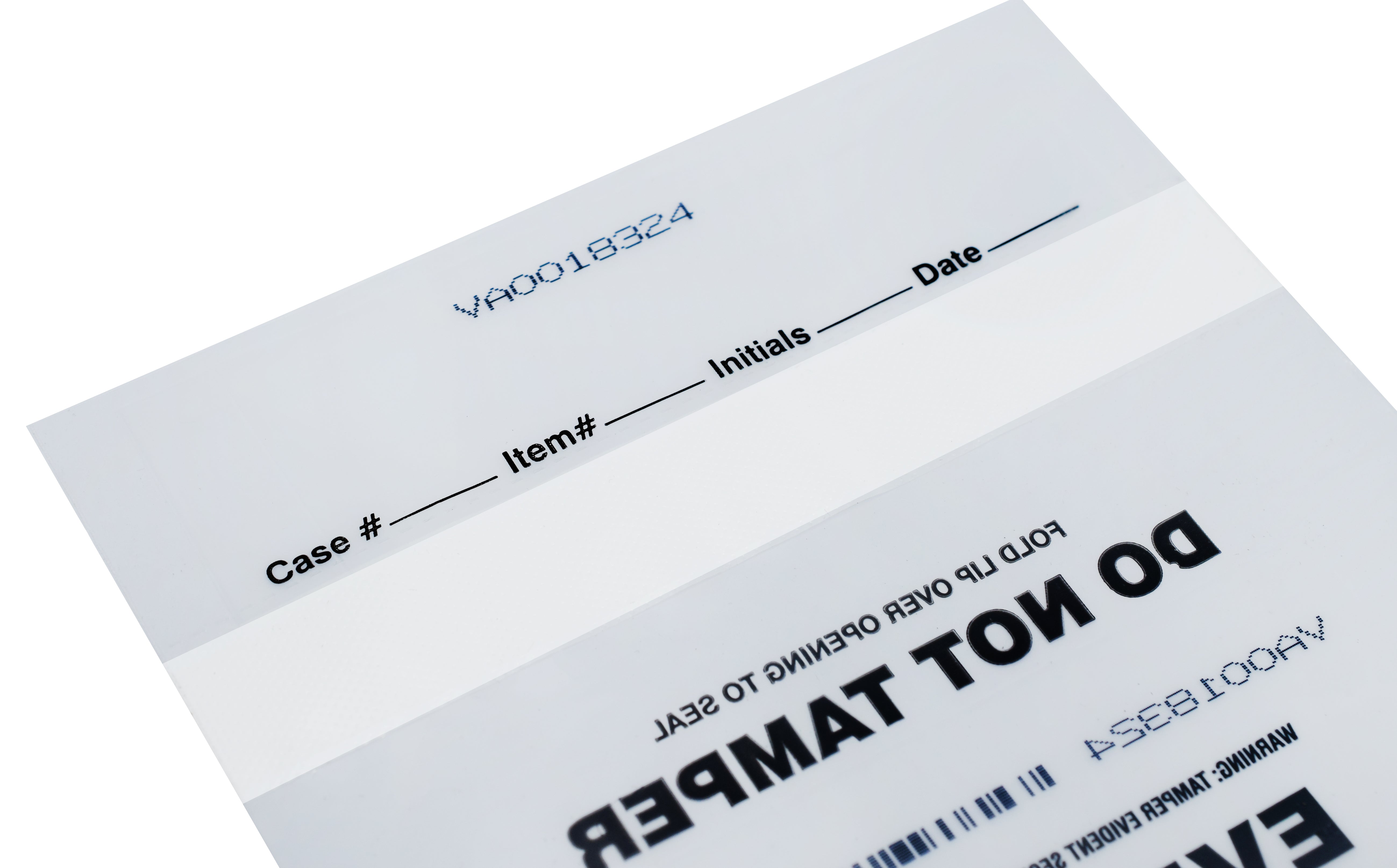 Tamper-Evident Evidence Bag, 6"x9" Transparent, 100-Pack