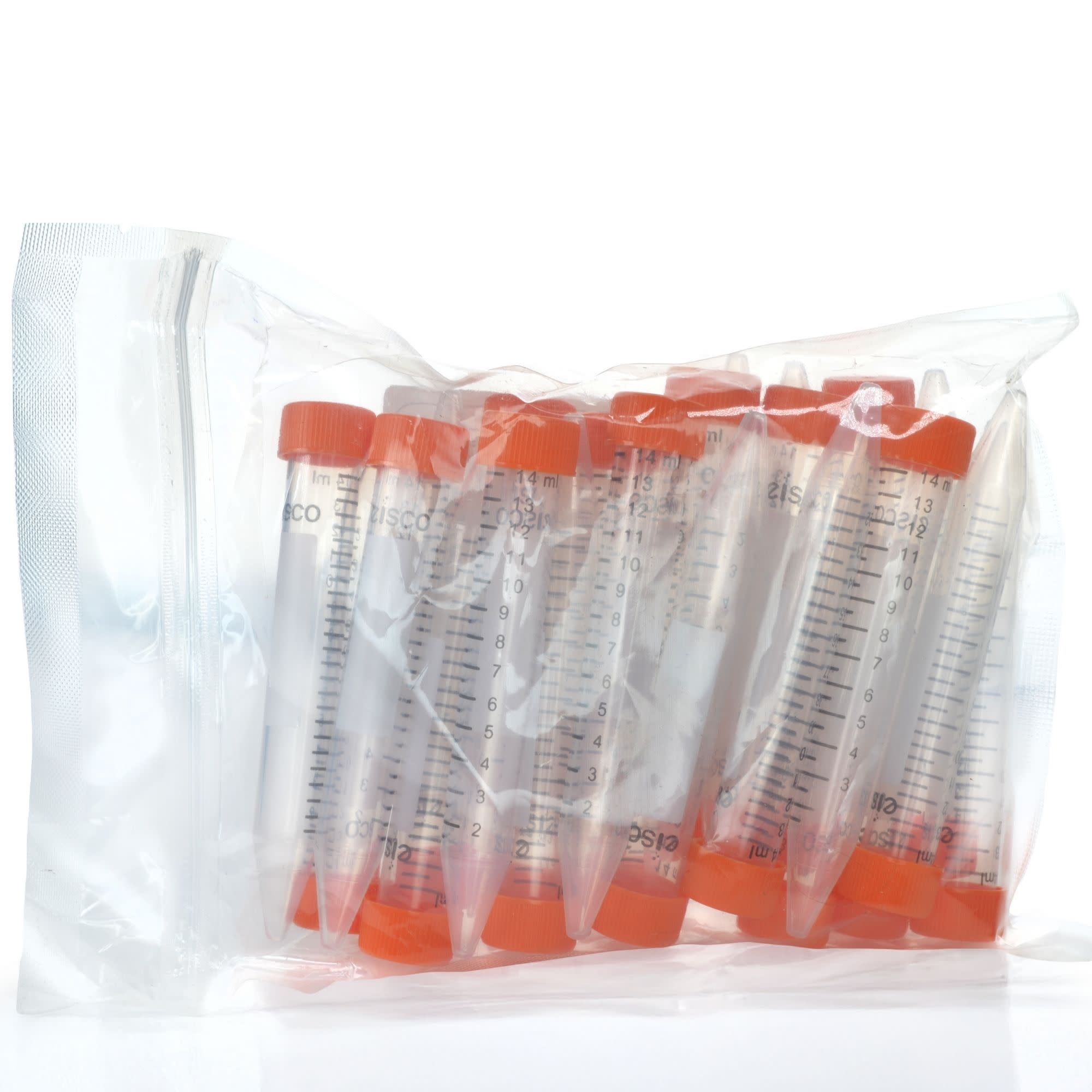 25-Pack Non-Sterile Polypropylene Centrifuge Tubes with Flat Cap, 15mL