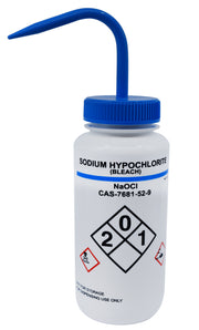 Polypropylene Sodium Hypochlorite Bleach Wash Bottle, 500mL
