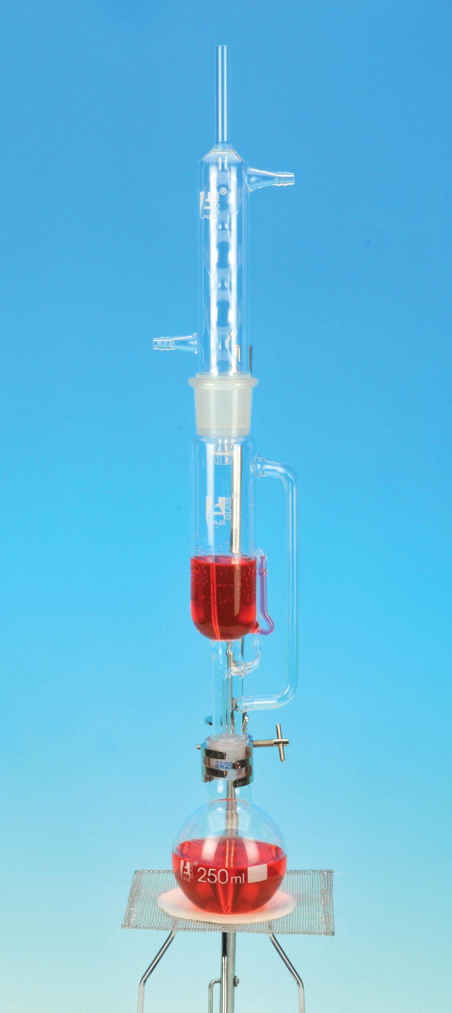 Soxhlet Extraction Apparatus with 100mL Extractor, 250mL Flask and Condenser, Borosilicate Glass