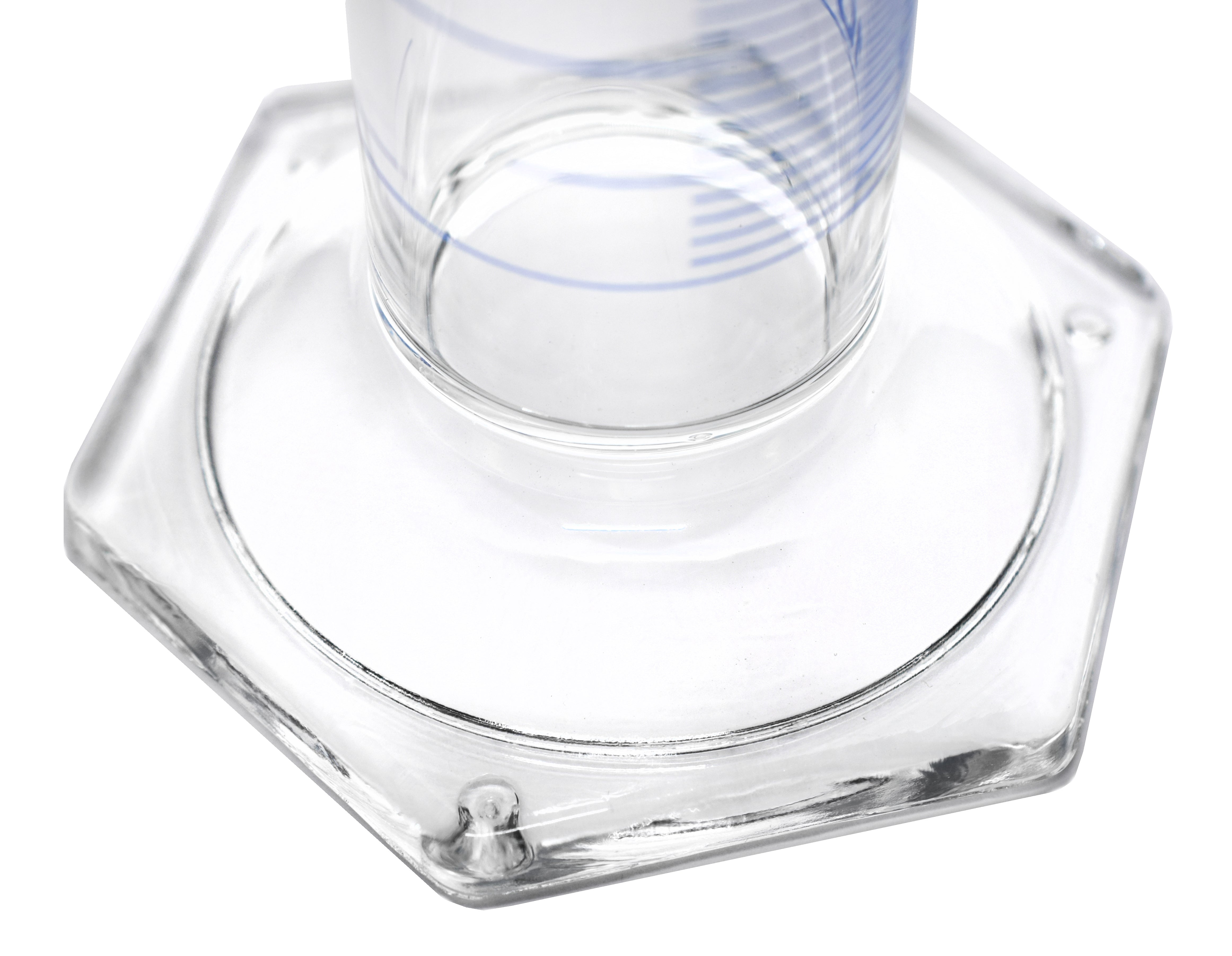 ASTM Class A 7-Piece Graduated Cylinder Set with Protective Collars and Hexagonal Base, 10-1000mL, Borosilicate 3.3 Glass