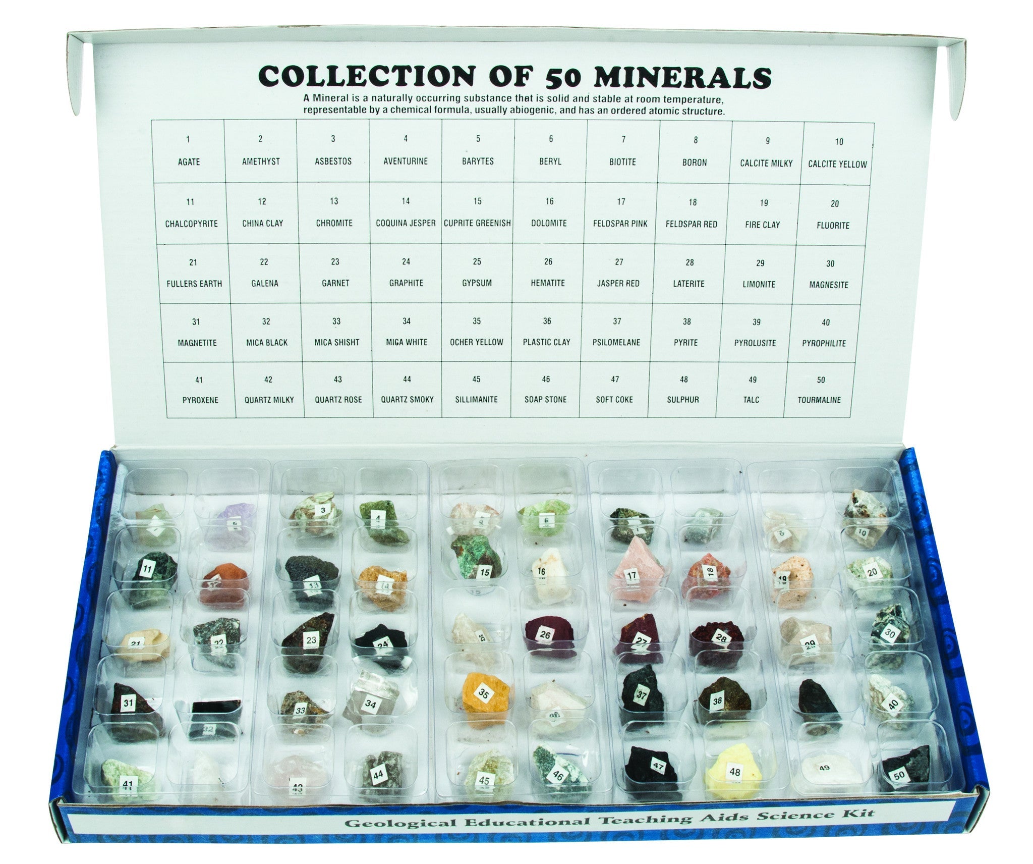 50-Piece Minerals Specimen Set