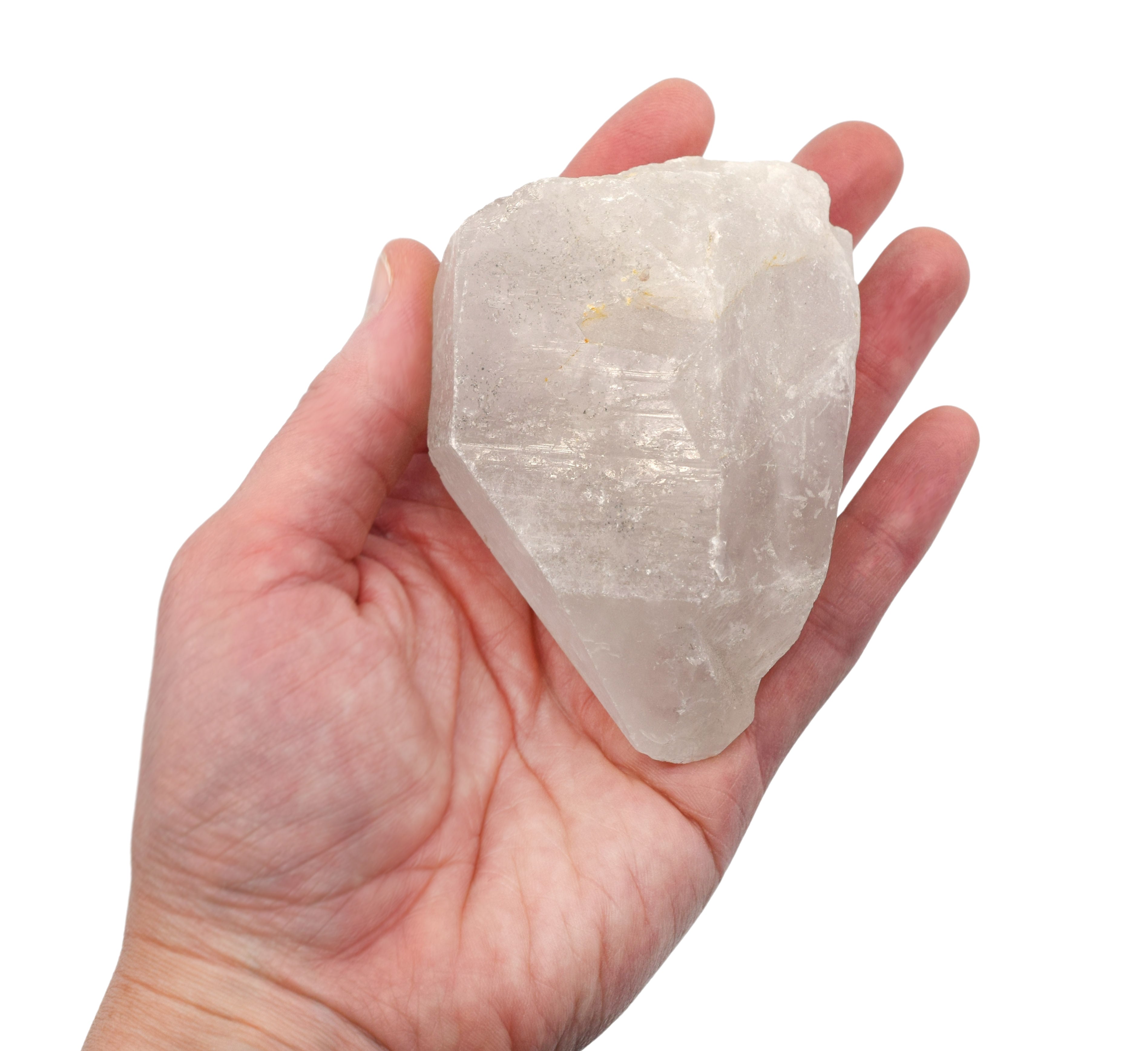 Raw Quartz Mineral Hand Sample, Approx 3 inch