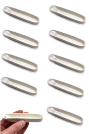 10-Pack Porcelain Combustion Boats with Handle, 4 x 1 inch