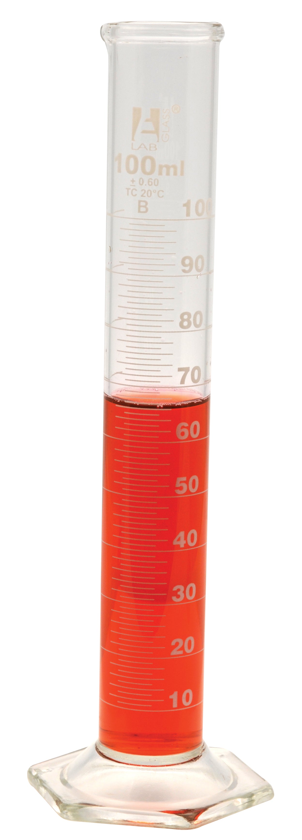 2-Pack Class B Graduated Cylinders, 250mL, Borosilicate Glass