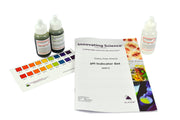 pH Indicator Set with 3 Solutions and Color Charts