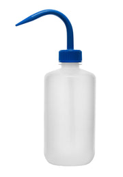 Premium Self-Venting LDPE Narrow Mouth Wash Bottle with Blue Cap, 250mL