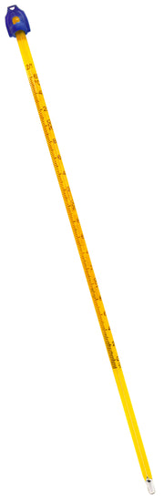 Spirit-Filled Thermometer with Yellow Enameled Back, -10 to 360°C, 12"