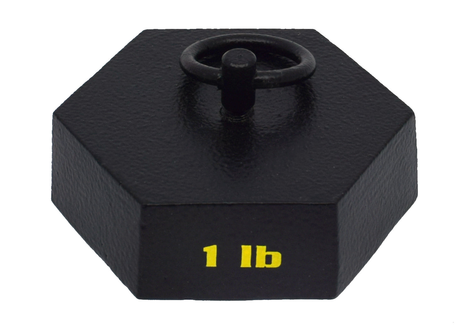 1lb Hexagonal Cast Iron Mass with Lifting Ring