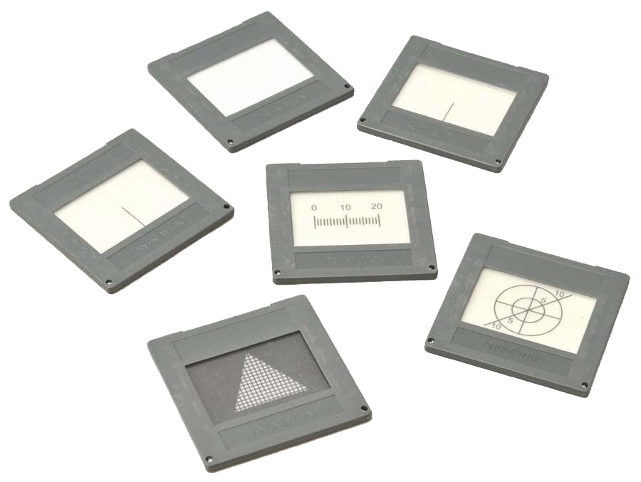6-Piece Mounted Objects Set for Optical Bench, 2 x 2"