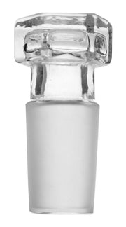 Hexagonal Hollow Stopper with Flat End, 14/23, Borosilicate Glass