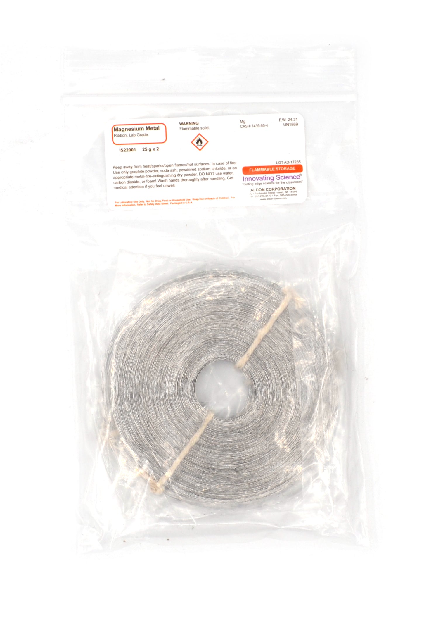 Magnesium Ribbon, Laboratory Grade