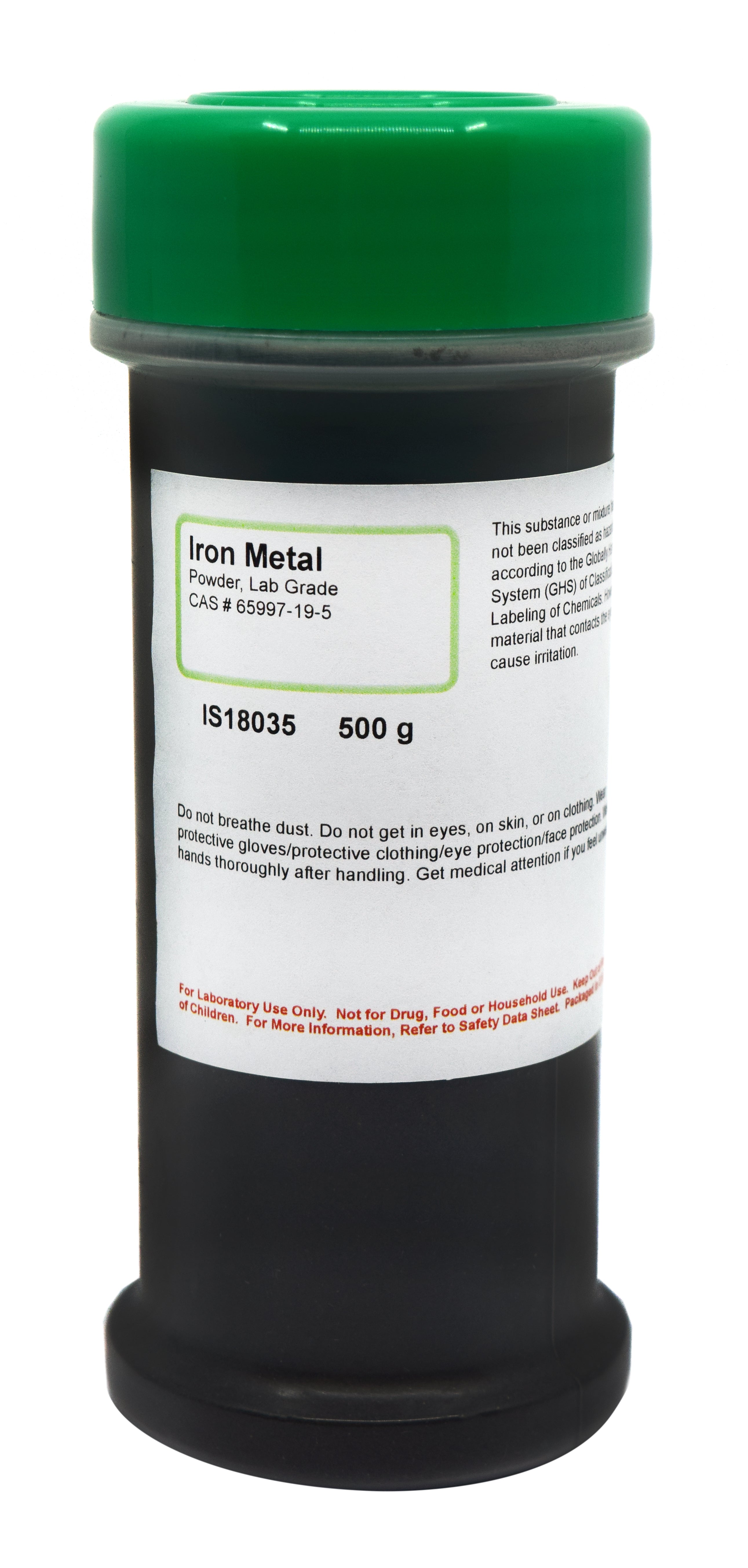 Laboratory Grade Iron Metal Powder, 500g