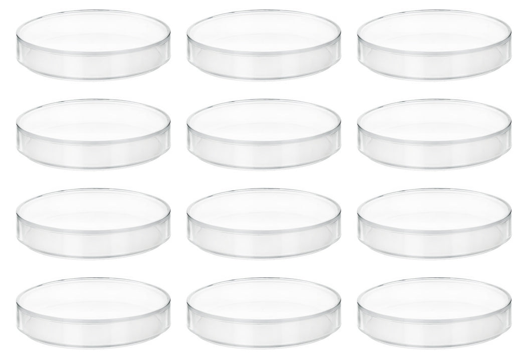 Translucent Polypropylene Petri Dish with Lid, 12-Pack