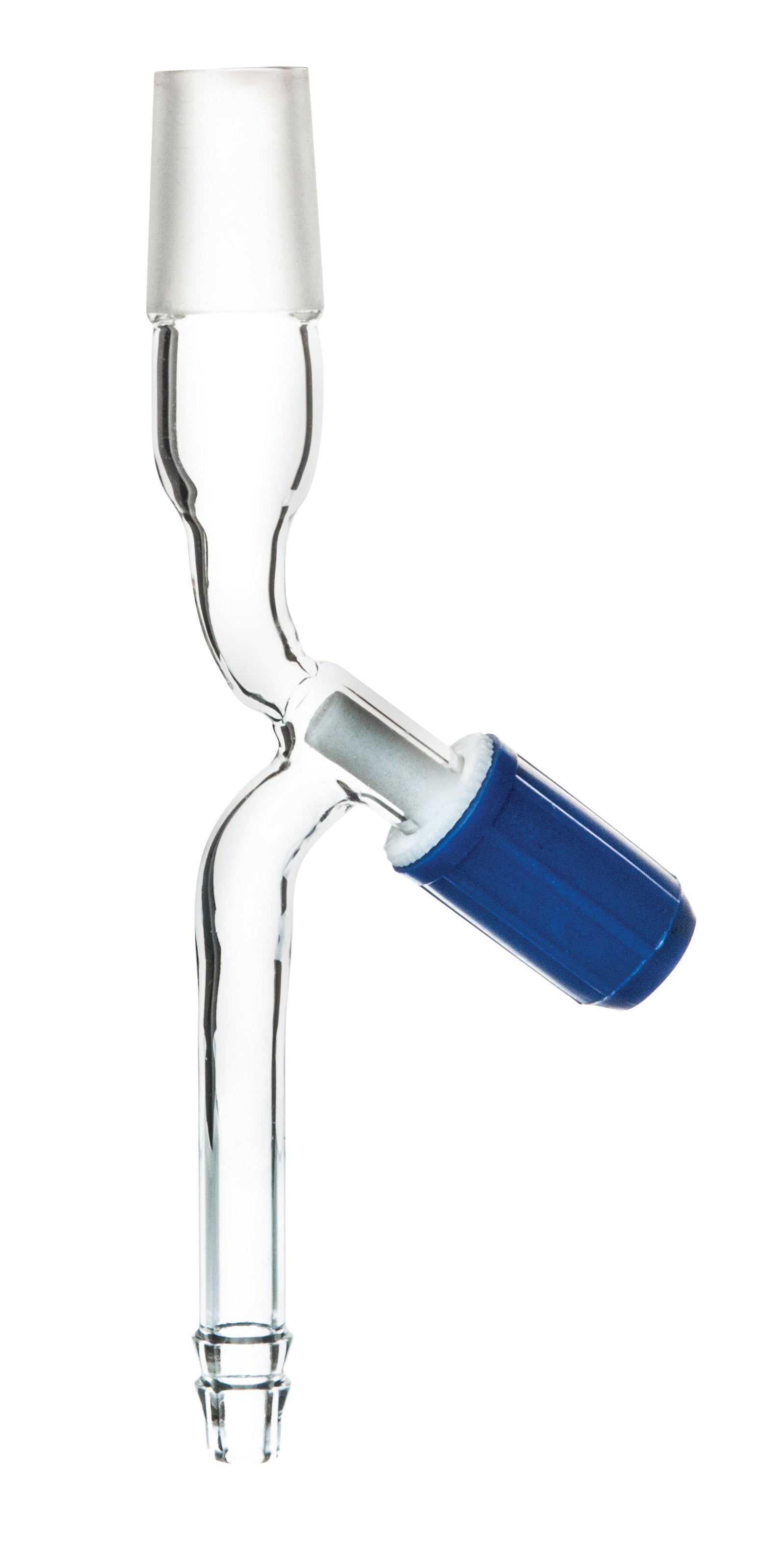 Straight Cone to Flexible Tubing Rotaflow Stopcock Adapter, 19/26 Cone, Borosilicate Glass