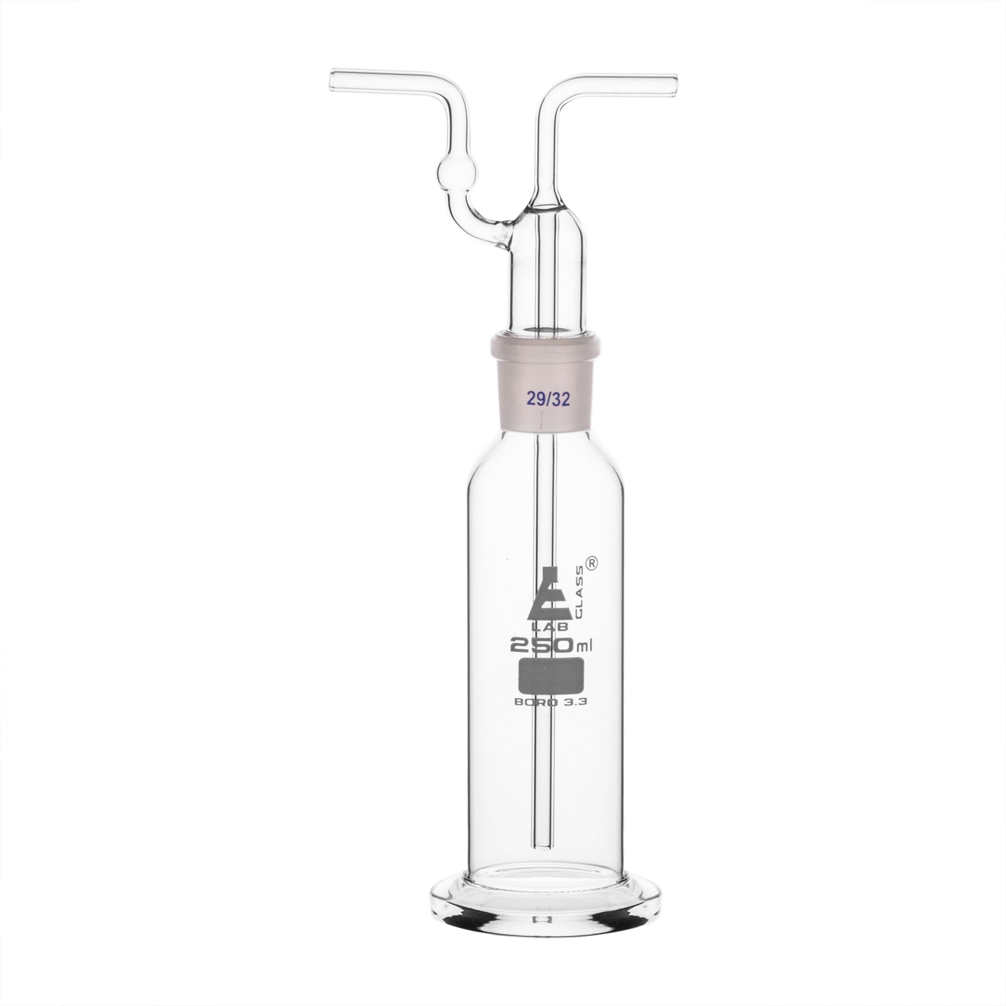 Drechsel Gas Washing Bottle with B29 Joint Head, 250mL, Borosilicate Glass