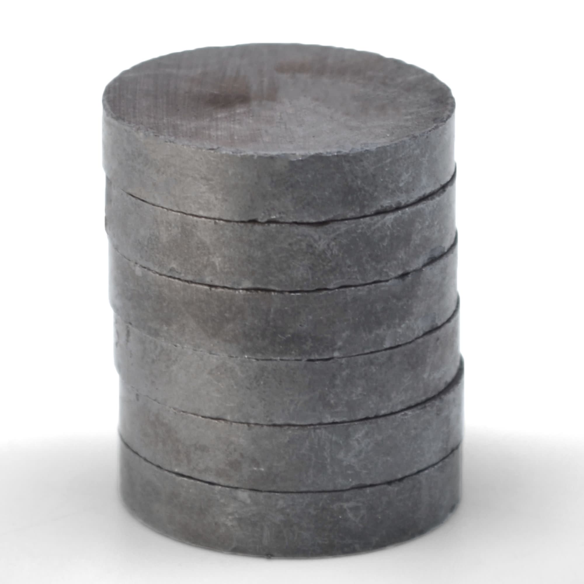 Ceramic Disc Magnet, 25 x 5mm, 6-Pack