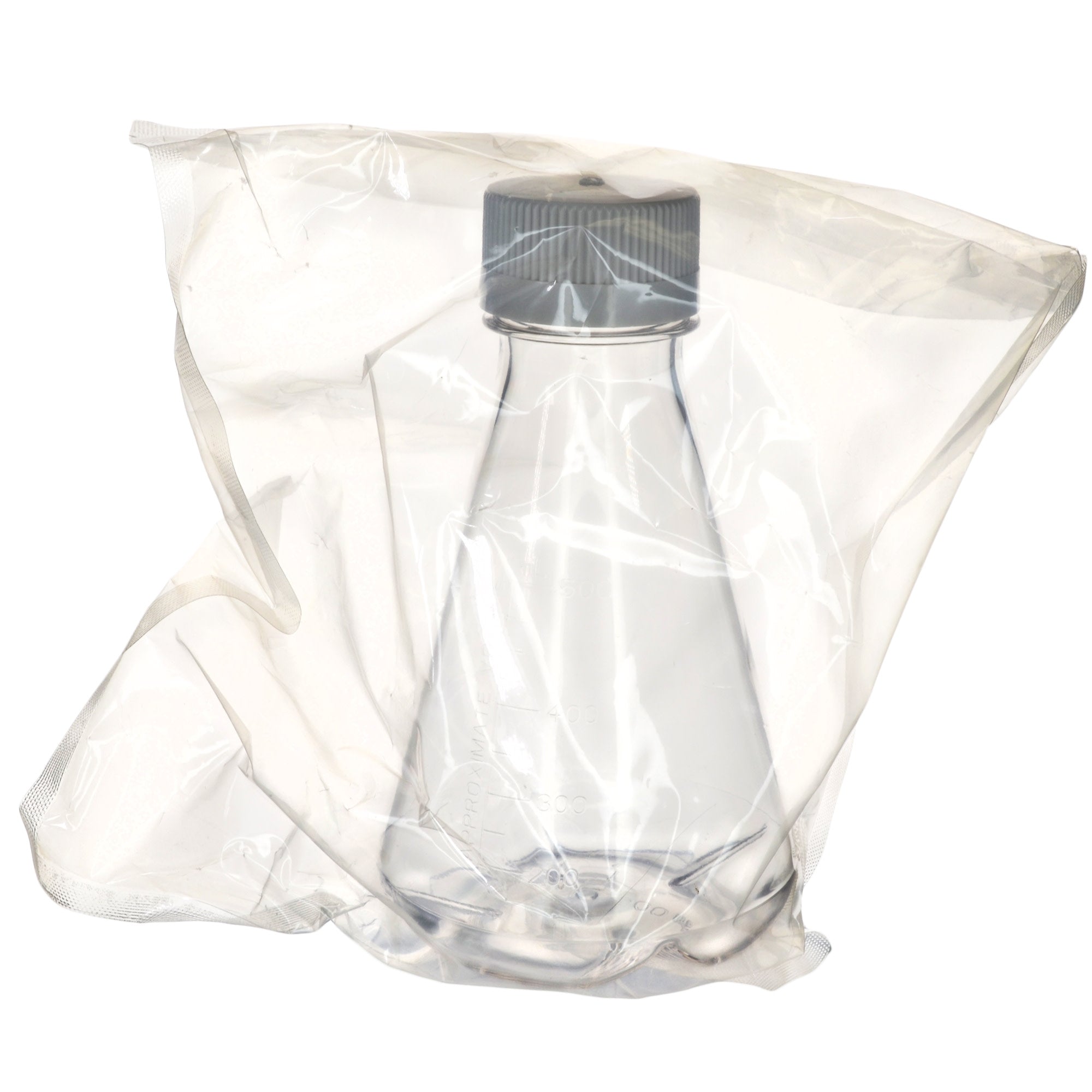 Sterile Non-Vented Baffled-Bottom PETG Erlenmeyer Flask, USP Class VI, 500mL