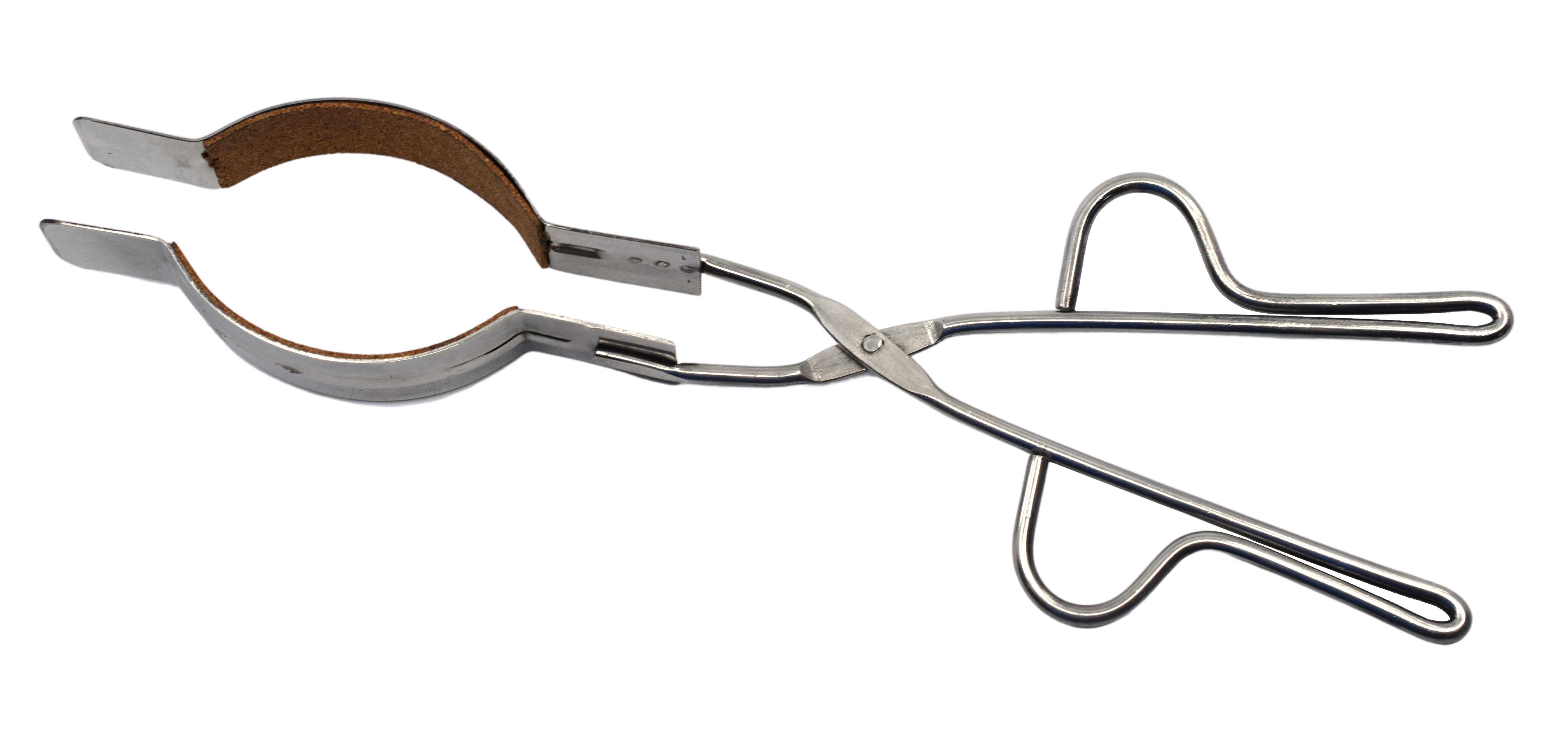 12" Heavy Duty Stainless Steel Beaker Tongs with Cork Jaws, 100-1500mL