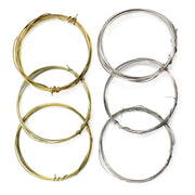 Replacement Sonometer Wires, 60", Steel and Brass, 22/24/26 Gauge, 6-Pack